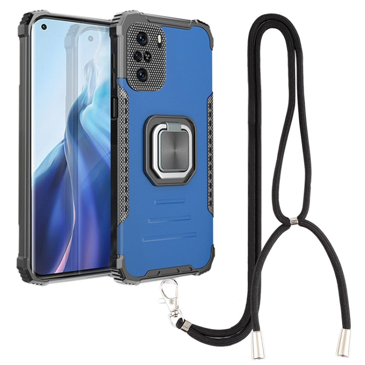 For Motorola Moto G Stylus 2021 Aluminum Alloy + TPU Phone Case with Lanyard