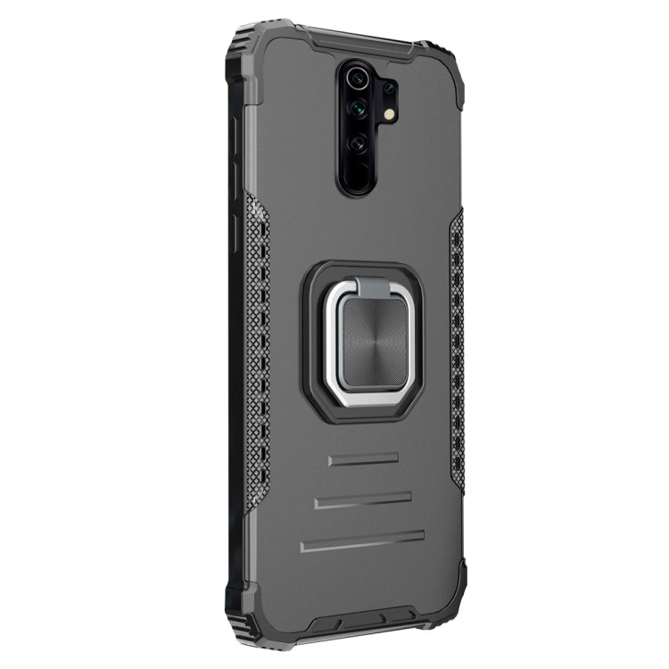 For Xiaomi Redmi 9 / Redmi 10X Aluminum Alloy + TPU Phone Case with Lanyard