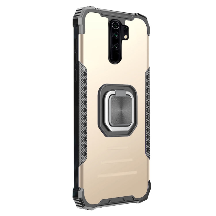 For Xiaomi Redmi 9 / Redmi 10X Aluminum Alloy + TPU Phone Case with Lanyard