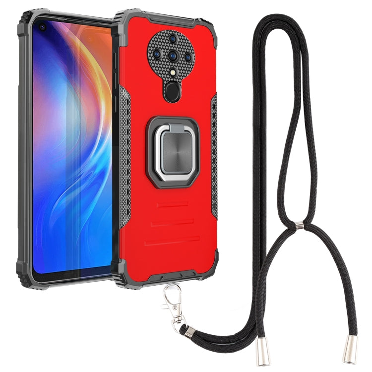 For Tecno Spark 6 Aluminum Alloy + TPU Phone Case with Lanyard