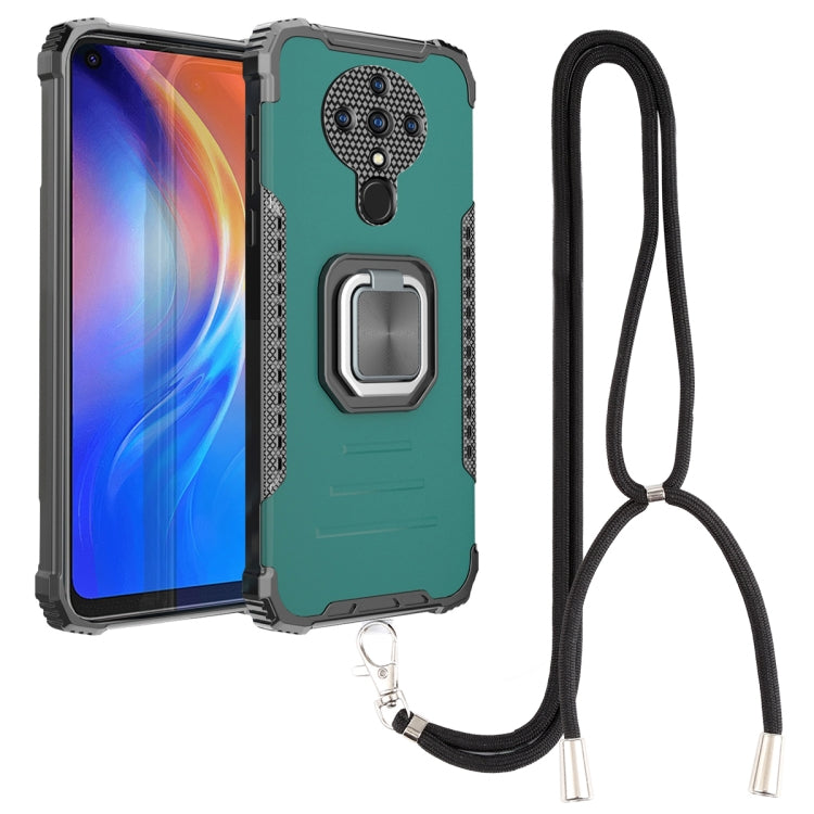 For Tecno Spark 6 Aluminum Alloy + TPU Phone Case with Lanyard