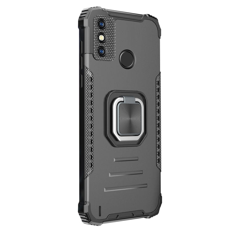 For Tecno Spark 6 Go Aluminum Alloy + TPU Phone Case with Lanyard