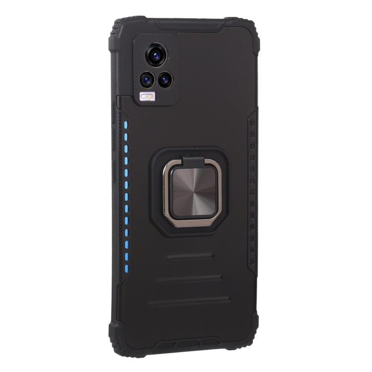 For vivo V20 Aluminum Alloy + TPU Phone Case with Lanyard