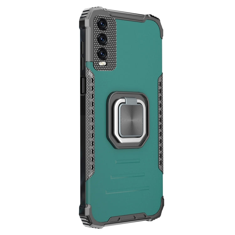 For vivo Y20 / Y20i / Y20s / Y12a / Y12s Aluminum Alloy + TPU Phone Case with Lanyard