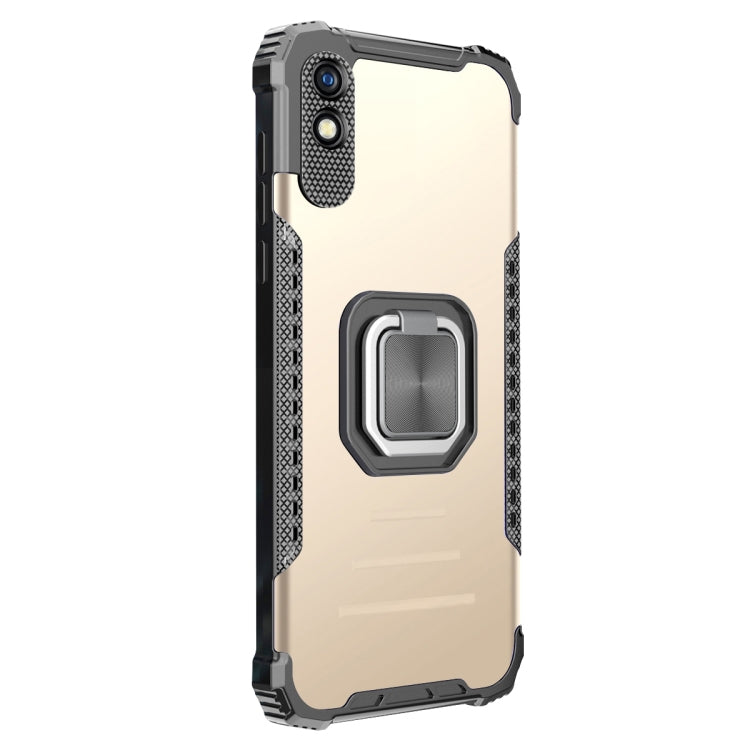 For Xiaomi Redmi 9A Aluminum Alloy + TPU Phone Case with Lanyard