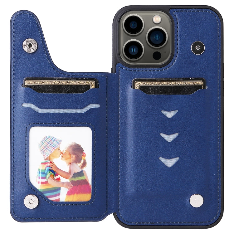 For iPhone 13 Pro Max Solid Color Double Buckle Zipper Shockproof Phone Case