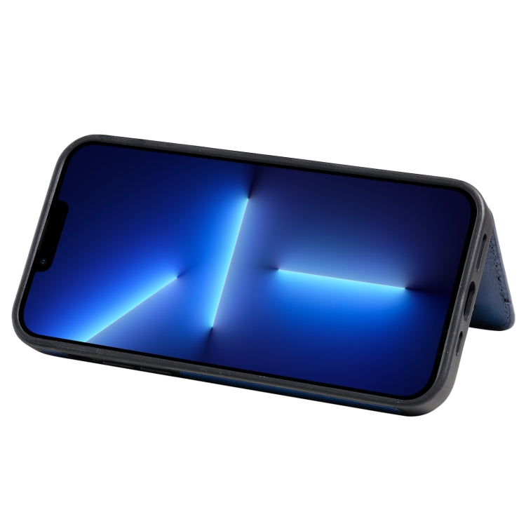 For iPhone 13 Pro Solid Color Double Buckle Zipper Shockproof Phone Case