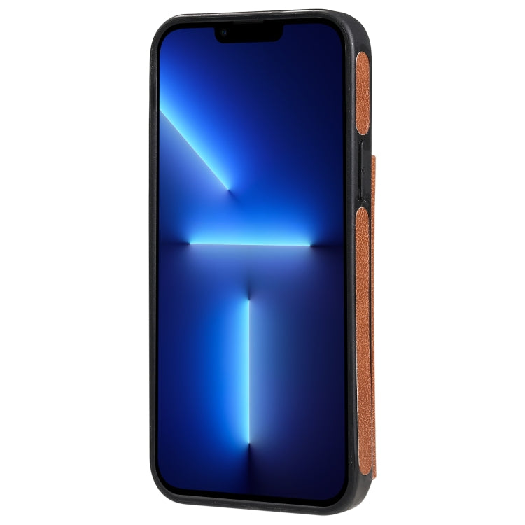 For iPhone 13 Pro Solid Color Double Buckle Zipper Shockproof Phone Case