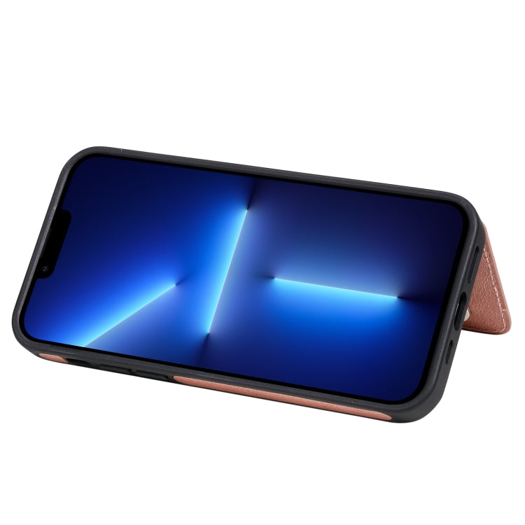 For iPhone 13 Pro Solid Color Double Buckle Zipper Shockproof Phone Case