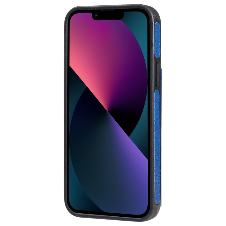 For iPhone 13 Solid Color Double Buckle Zipper Shockproof Phone Case