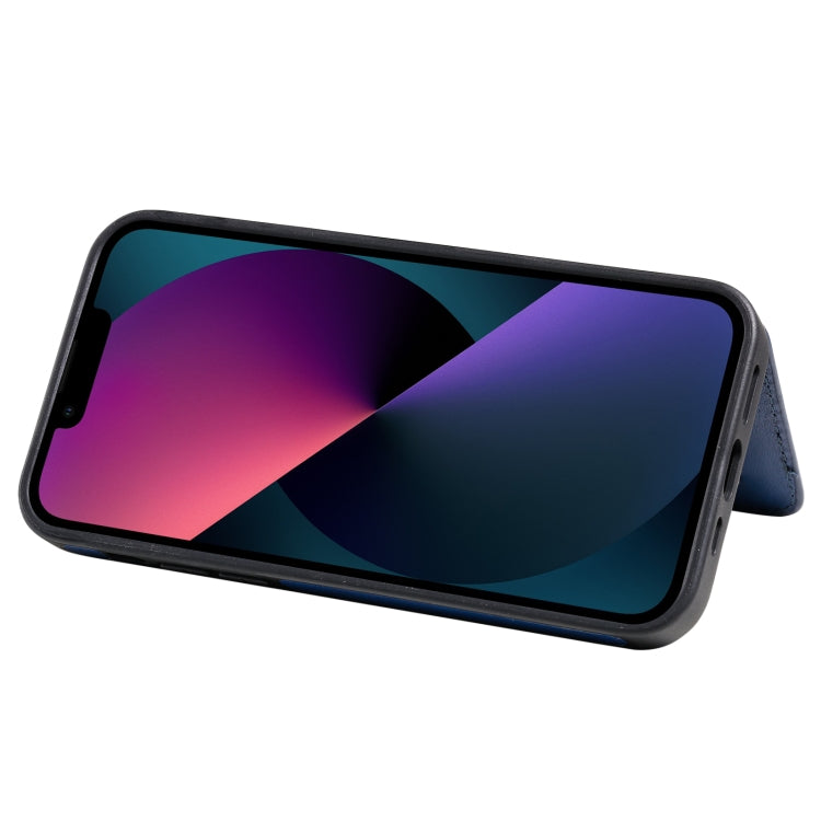 For iPhone 13 Solid Color Double Buckle Zipper Shockproof Phone Case