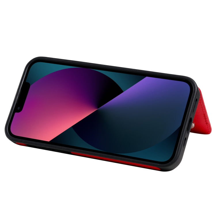 For iPhone 13 Solid Color Double Buckle Zipper Shockproof Phone Case