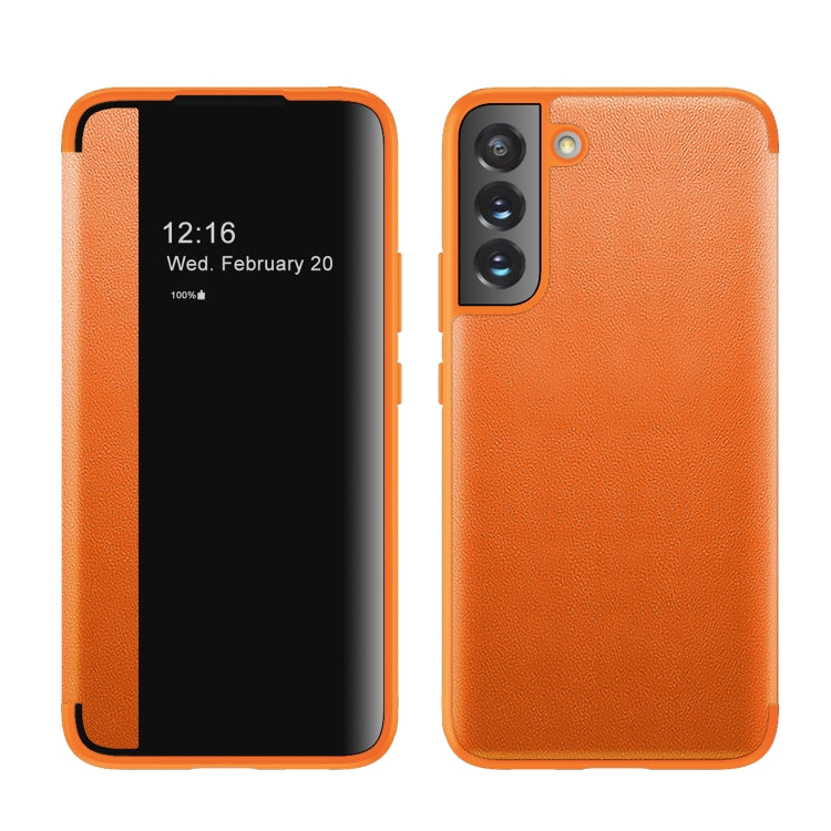 For Samsung Galaxy S22+ 5G Window View Leather Phone Case