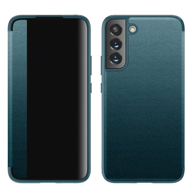 For Samsung Galaxy S22+ 5G Window View Leather Phone Case