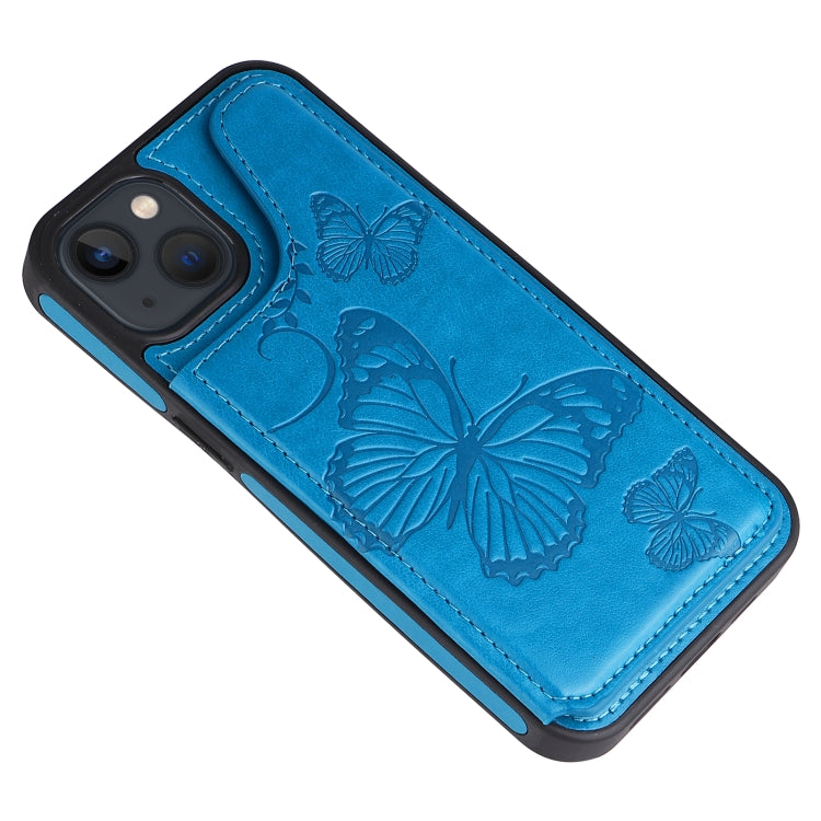For iPhone 13 Butterfly Embossing Pattern Shockproof Phone Case