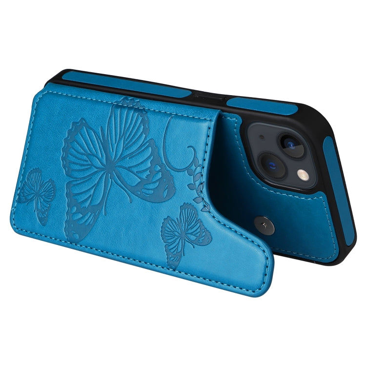 For iPhone 13 mini Butterfly Embossing Pattern Shockproof Phone Case