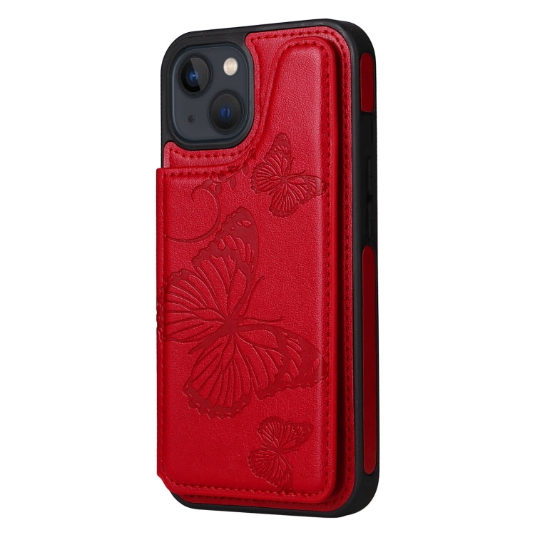 For iPhone 13 mini Butterfly Embossing Pattern Shockproof Phone Case