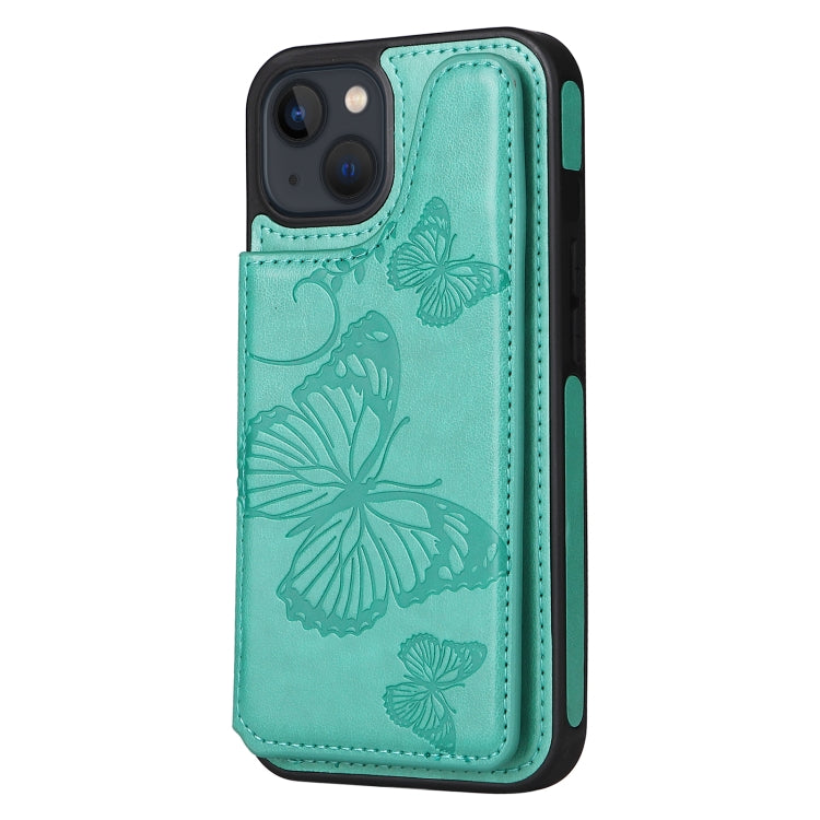 For iPhone 13 mini Butterfly Embossing Pattern Shockproof Phone Case