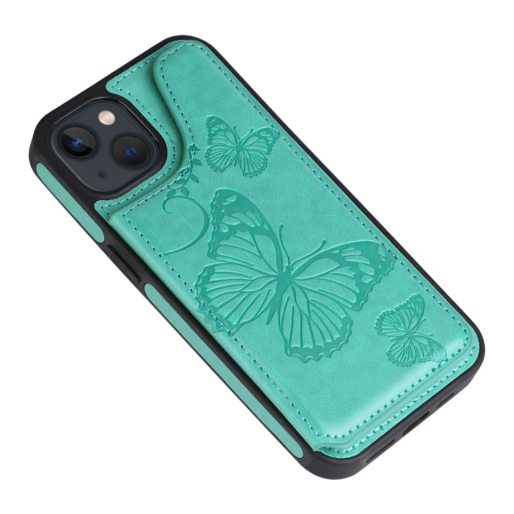 For iPhone 13 mini Butterfly Embossing Pattern Shockproof Phone Case