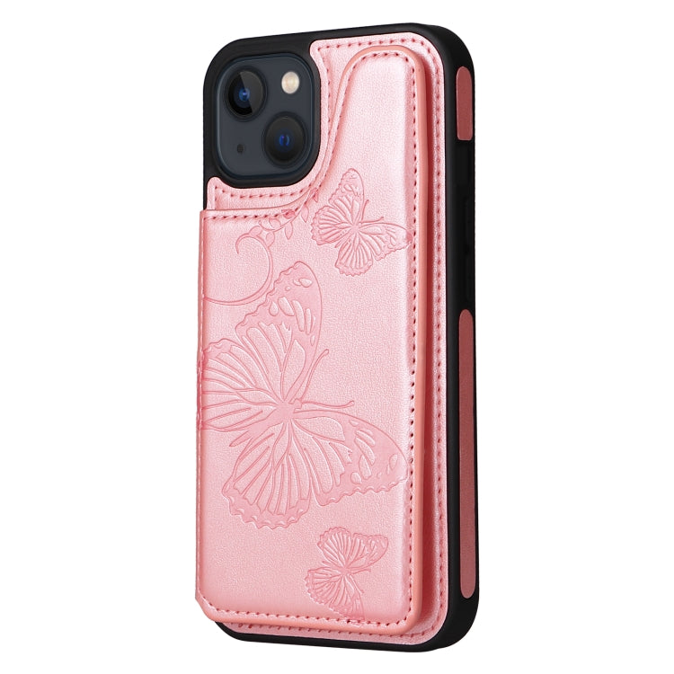 For iPhone 13 mini Butterfly Embossing Pattern Shockproof Phone Case