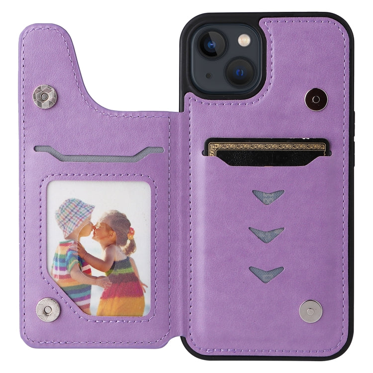 For iPhone 13 mini Six Cats Embossing Pattern Shockproof Phone Case