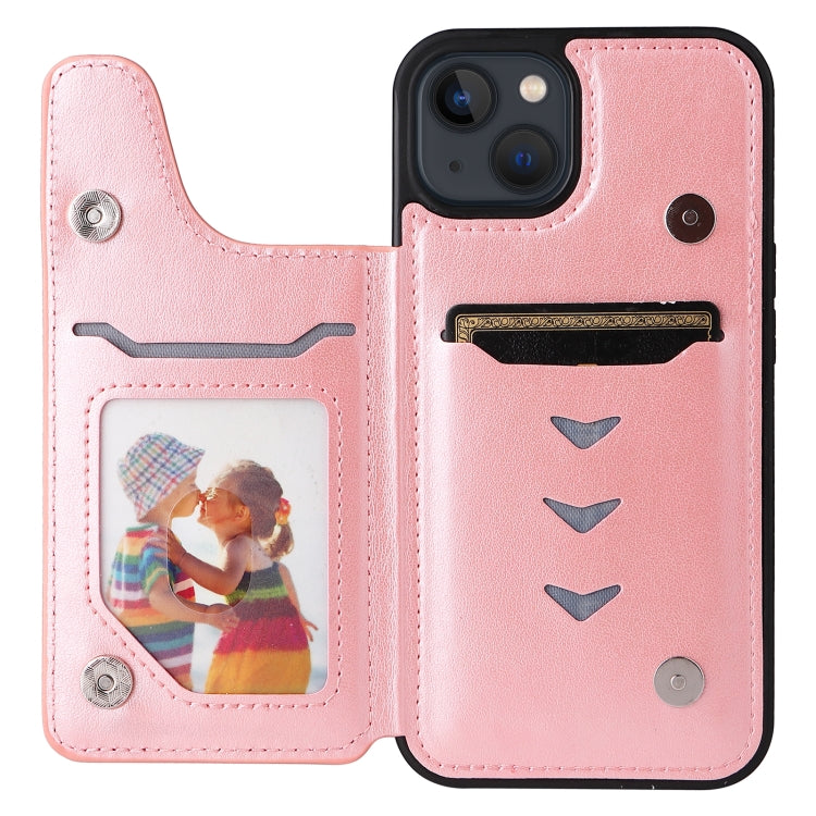 For iPhone 13 mini Six Cats Embossing Pattern Shockproof Phone Case