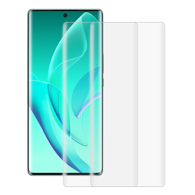 2 PCS 3D Curved Silk-screen PET Full Coverage Protective Film For Honor 60 / 60 SE(Transparent)