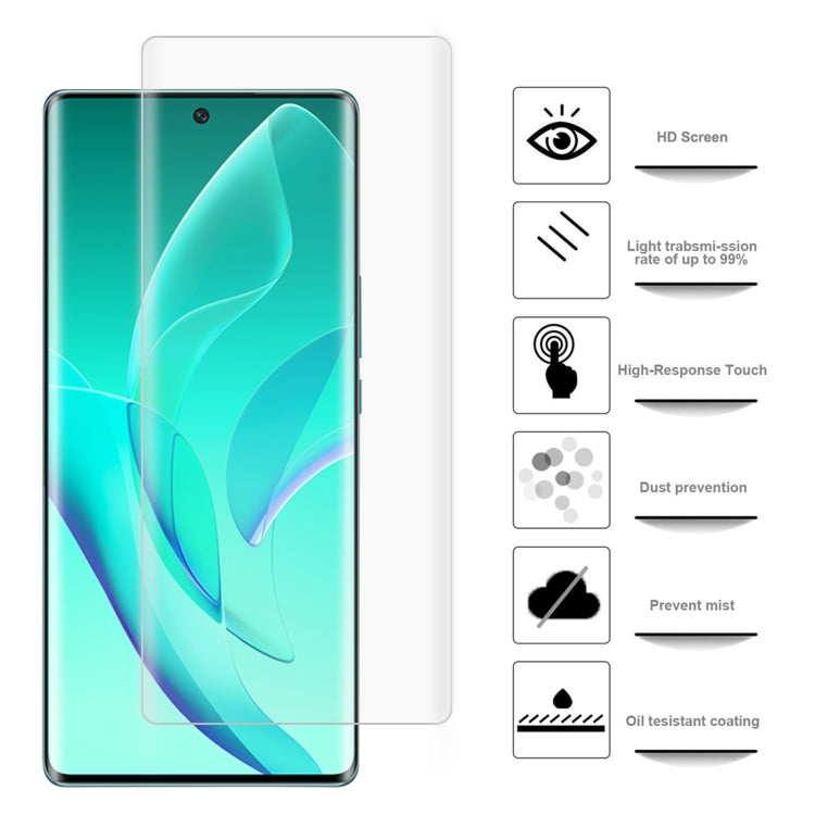 2 PCS 3D Curved Silk-screen PET Full Coverage Protective Film For Honor 60 / 60 SE(Transparent)