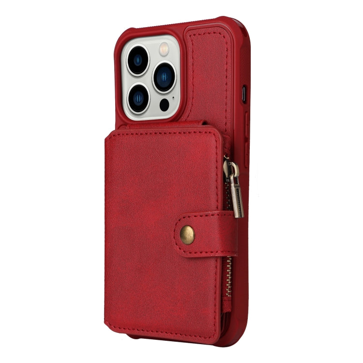 For iPhone 13 Pro Zipper Shockproof Protective Phone Case