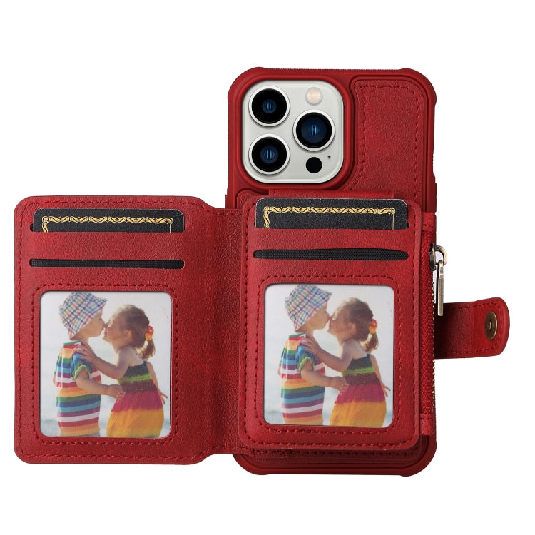 For iPhone 13 Pro Zipper Shockproof Protective Phone Case