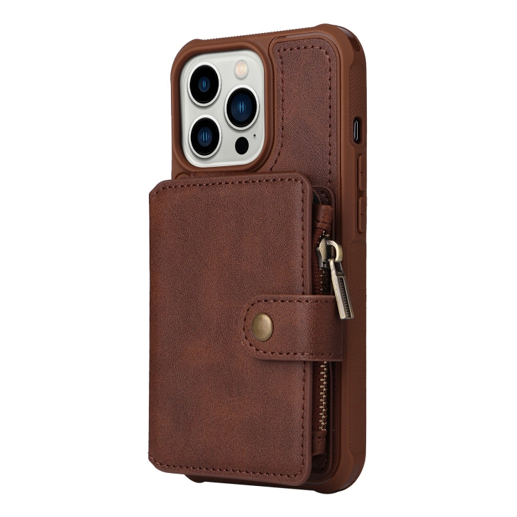 For iPhone 13 Pro Zipper Shockproof Protective Phone Case
