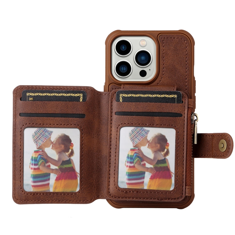 For iPhone 13 Pro Zipper Shockproof Protective Phone Case