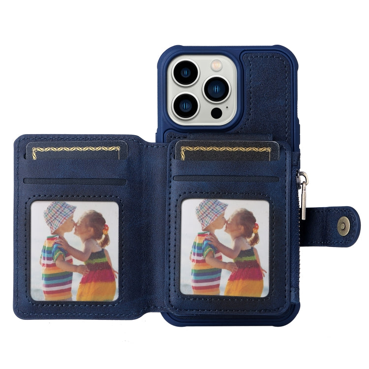 For iPhone 13 Pro Zipper Shockproof Protective Phone Case