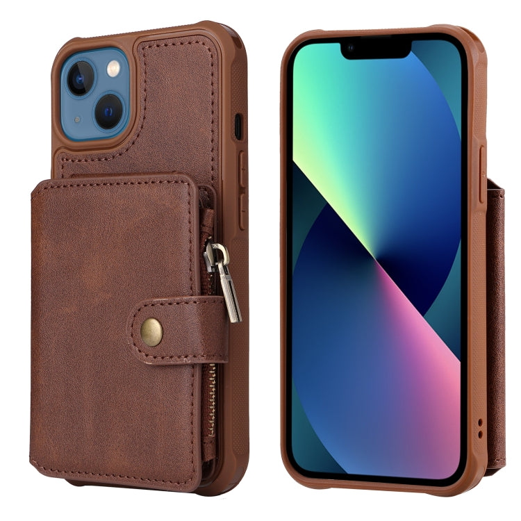 For iPhone 13 mini Zipper Shockproof Protective Phone Case