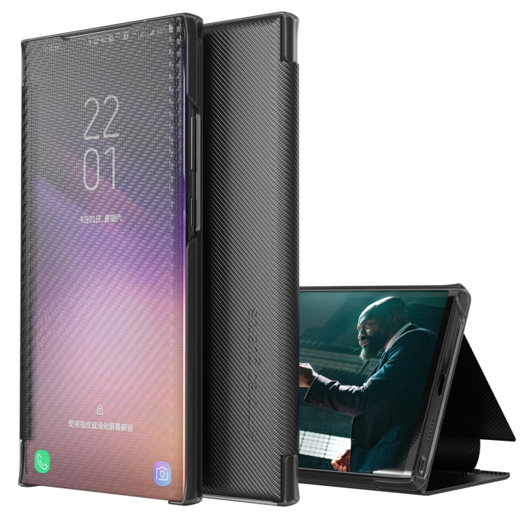 For Xiaomi Redmi Note 11 Pro 5G Carbon Fiber View Time Leather Phone Case