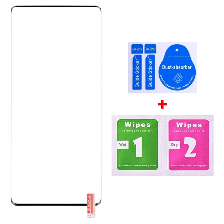 Edge Glue 3D Curved Edge Full Screen Tempered Glass Film For Honor 60 / 60 SE(Black)