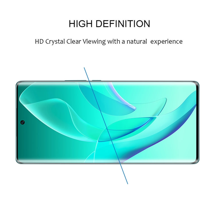 Edge Glue 3D Curved Edge Full Screen Tempered Glass Film For Honor 60 / 60 SE(Black)
