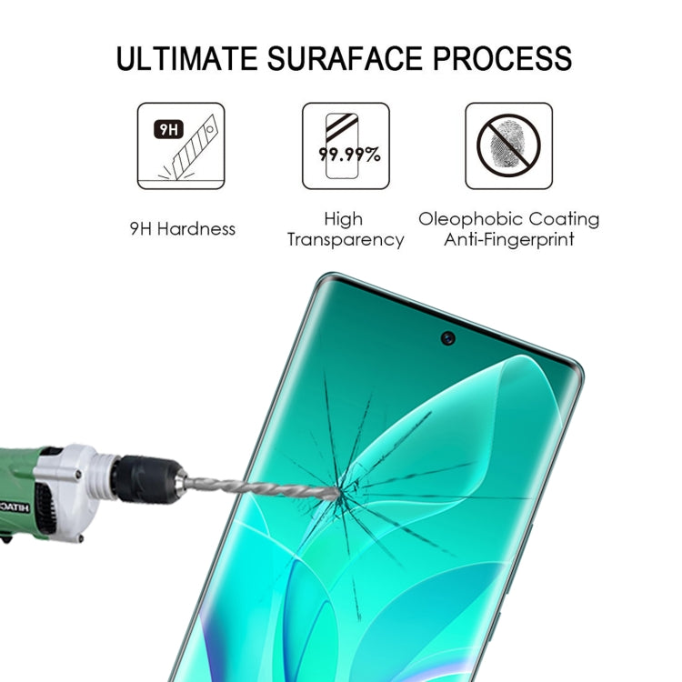 Edge Glue 3D Curved Edge Full Screen Tempered Glass Film For Honor 60 / 60 SE(Black)