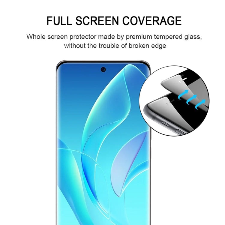 25 PCS Edge Glue 3D Curved Edge Full Screen Tempered Glass Film For Honor 60 Pro(Black)