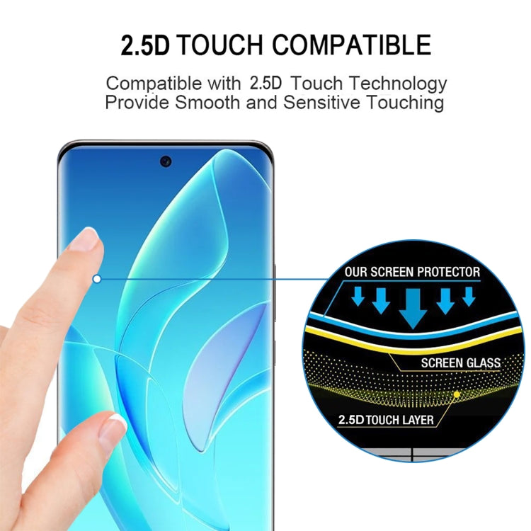 25 PCS Edge Glue 3D Curved Edge Full Screen Tempered Glass Film For Honor 60 Pro(Black)