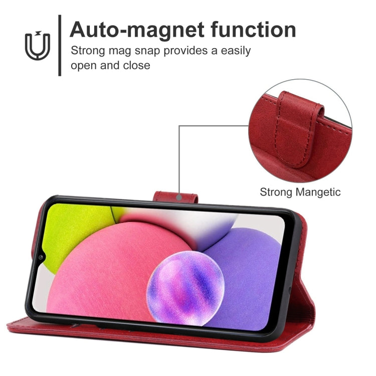 Leather Phone Case For Samsung Galaxy A03s 166mm Version