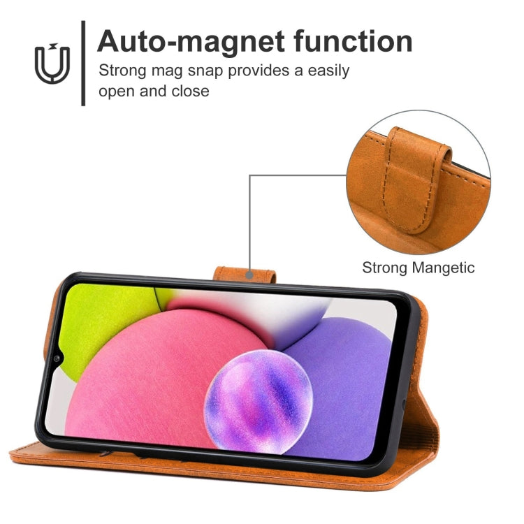Leather Phone Case For Samsung Galaxy A03s 166mm Version