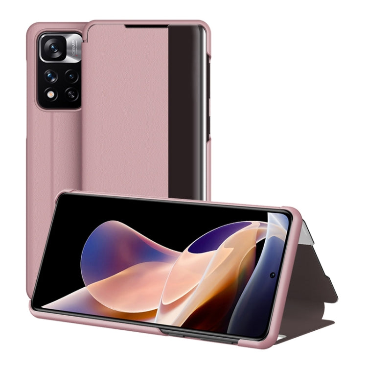 For Xiaomi Redmi Note 11 Pro Window View Leather Phone Case
