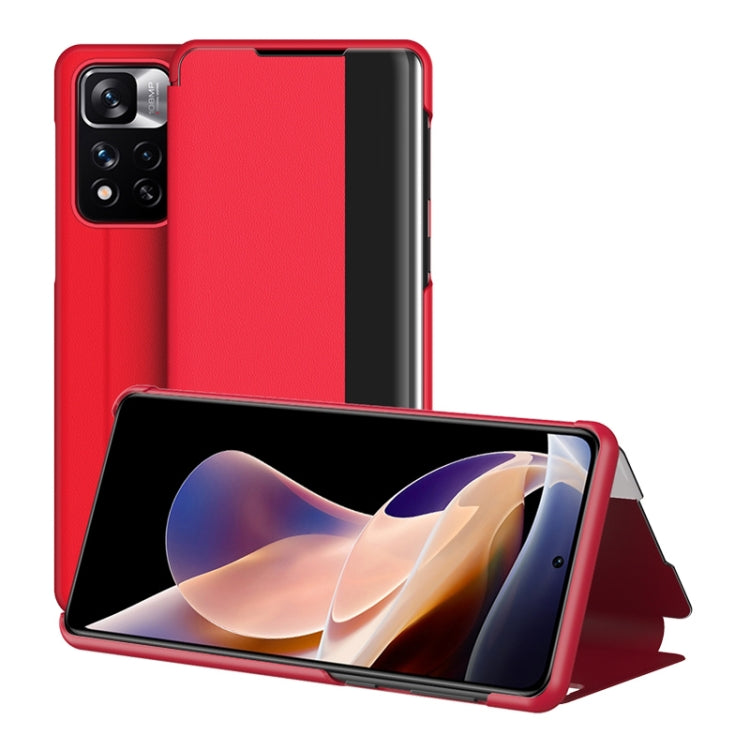 For Xiaomi Redmi Note 11 Pro Window View Leather Phone Case