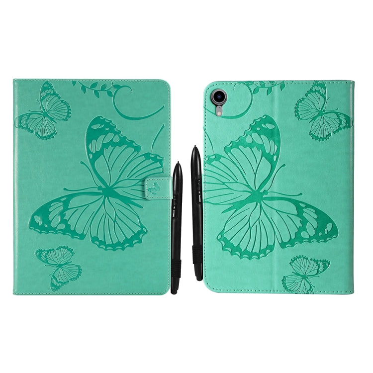 Pressed Printing Butterfly Pattern Horizontal Flip Leather Tablet Case For iPad mini 6
