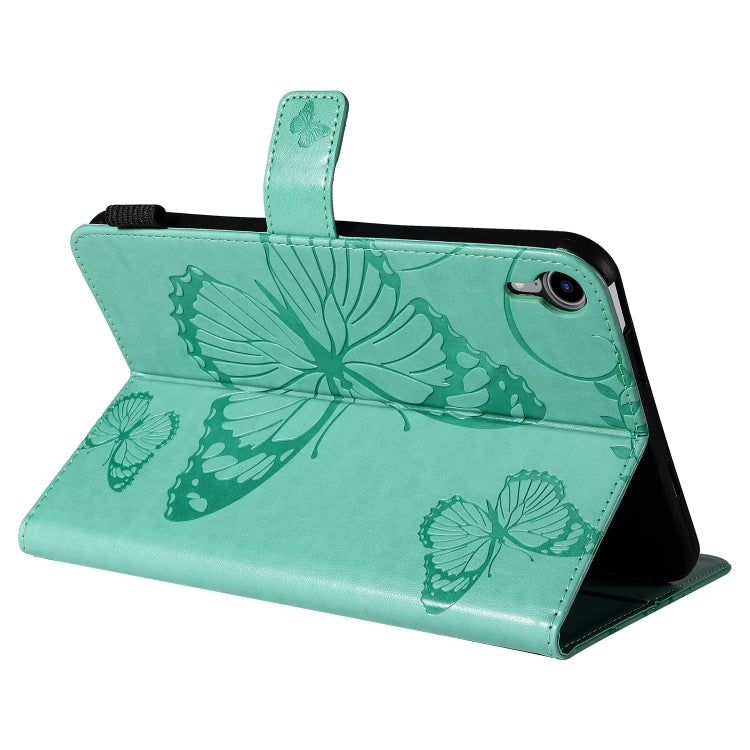 Pressed Printing Butterfly Pattern Horizontal Flip Leather Tablet Case For iPad mini 6