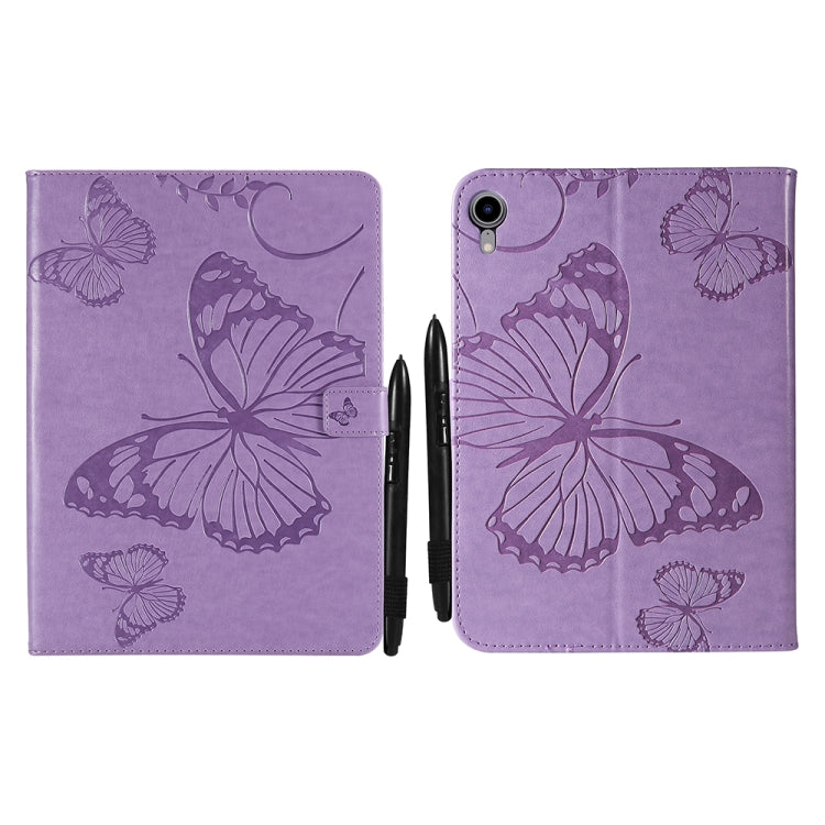 Pressed Printing Butterfly Pattern Horizontal Flip Leather Tablet Case For iPad mini 6