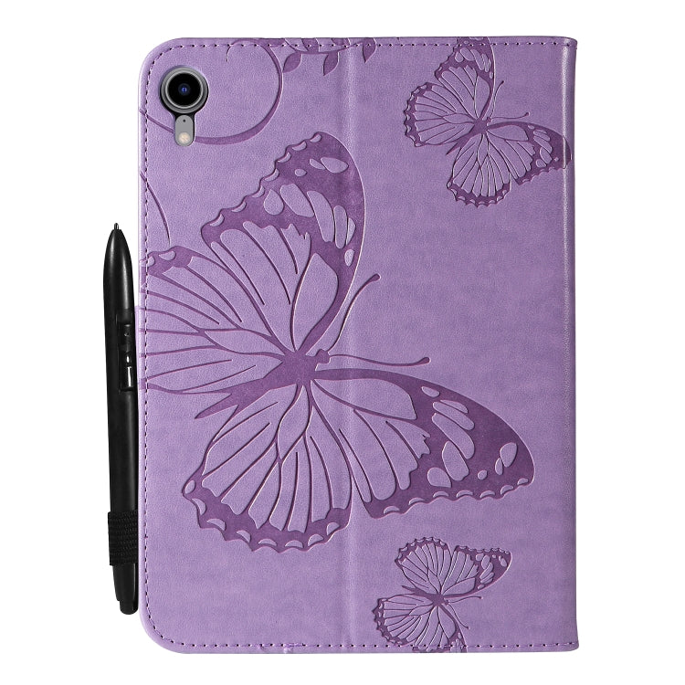 Pressed Printing Butterfly Pattern Horizontal Flip Leather Tablet Case For iPad mini 6