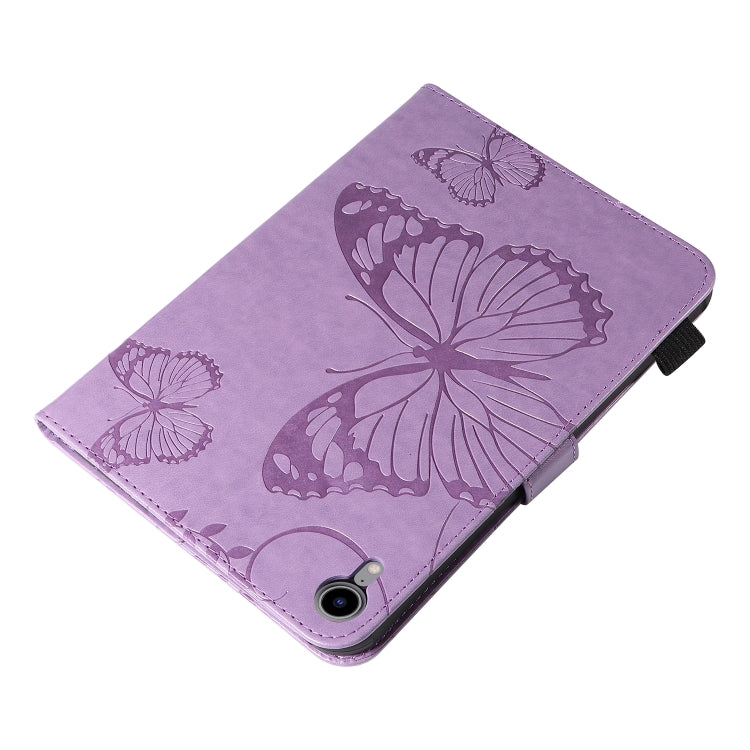 Pressed Printing Butterfly Pattern Horizontal Flip Leather Tablet Case For iPad mini 6