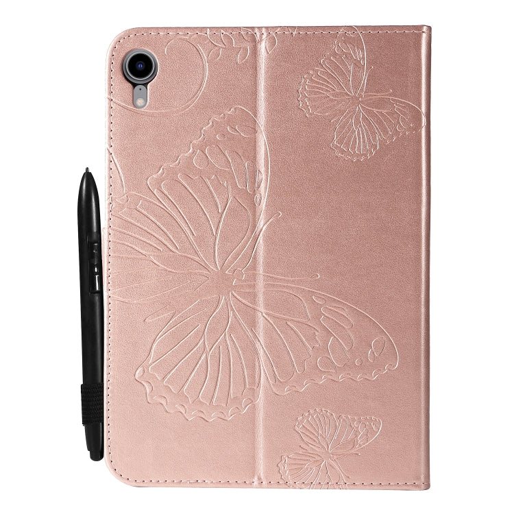 Pressed Printing Butterfly Pattern Horizontal Flip Leather Tablet Case For iPad mini 6